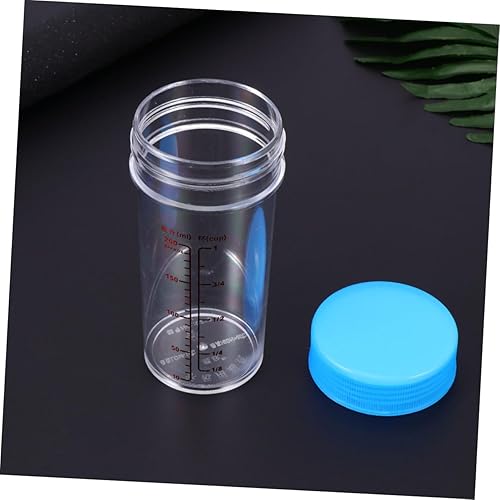 Miniatura 4 de NUOBESTY 2 unids1 juego de vasos medidores de vasos de medición con tapa, tubos de ensayo de plástico, tubos de ensayo científicos, muestra