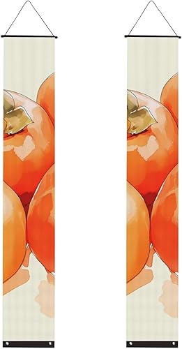 Four Persimmons Porch Banner For Front Door, Outdoor Indoor Party Banner For Graduation Halloween Christmas Decorations