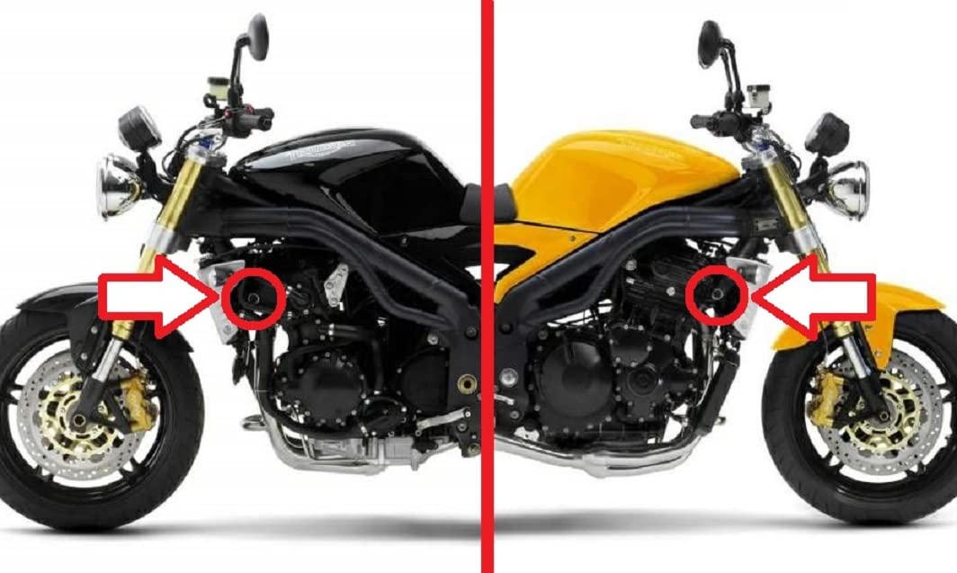TRIUMPH SPEED TRIPLE 1050 2005-2010 - TAMPONI PARACARENA PARATELAIO CRASH PADS PROTEZIONE