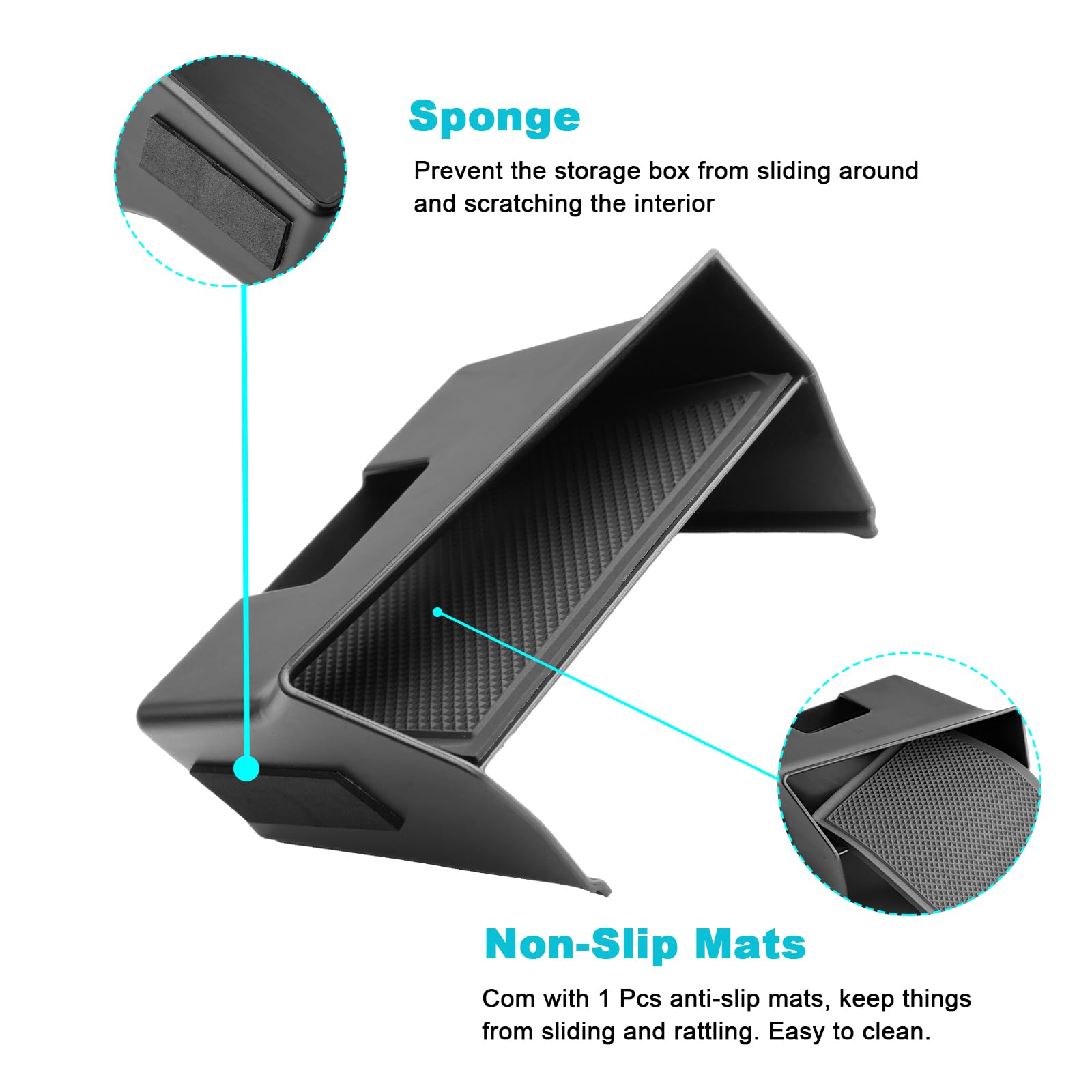 CDEFG Compatible con Audi Q3 F3 2019-2022 2023 2024 2025 consola central organizador caja de almacenamiento Q3 F3 guantera inferior la consola central Q3 F3 mk2 Sportback 2025 Accesorios