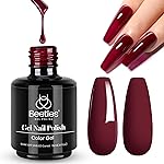 Beetles Oxblood Red Gel Polish Dark Red Full Maroon Red Fall Gel Nail Polish 15ml Soak Off UV LED Needed Nail Art Manicure Salon DIY Design at Home Gifts for Woman