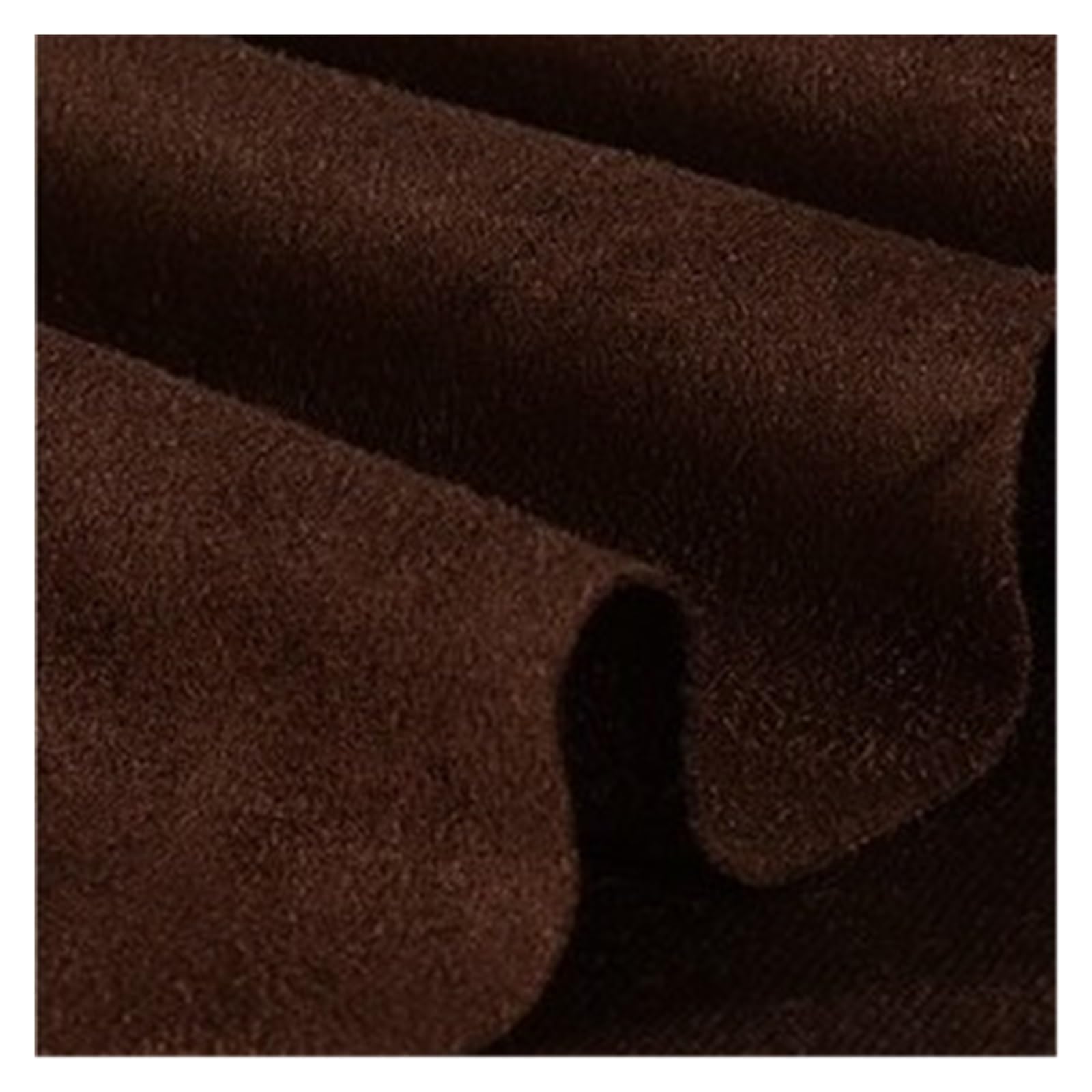 Suede Fabric Single-Sided Micro Elastic Frosted Faux Suede Fabric By Meters for Clothes Dresses Sewing Plain Soft Needlework Breathable Drape(Coffee)