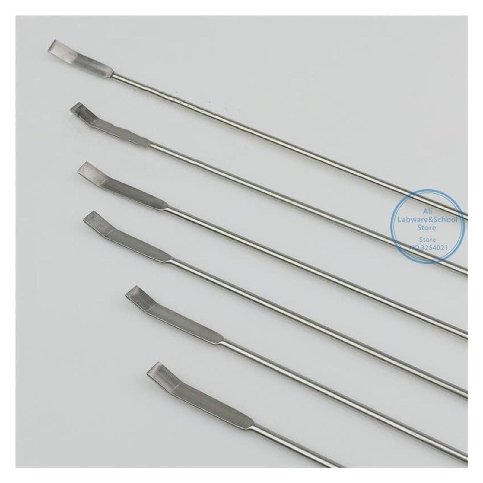 Edelstahl-Labor-Rührstab-Löffelschaber, Verschiedene Größen, 6/10 Stück(35cm)