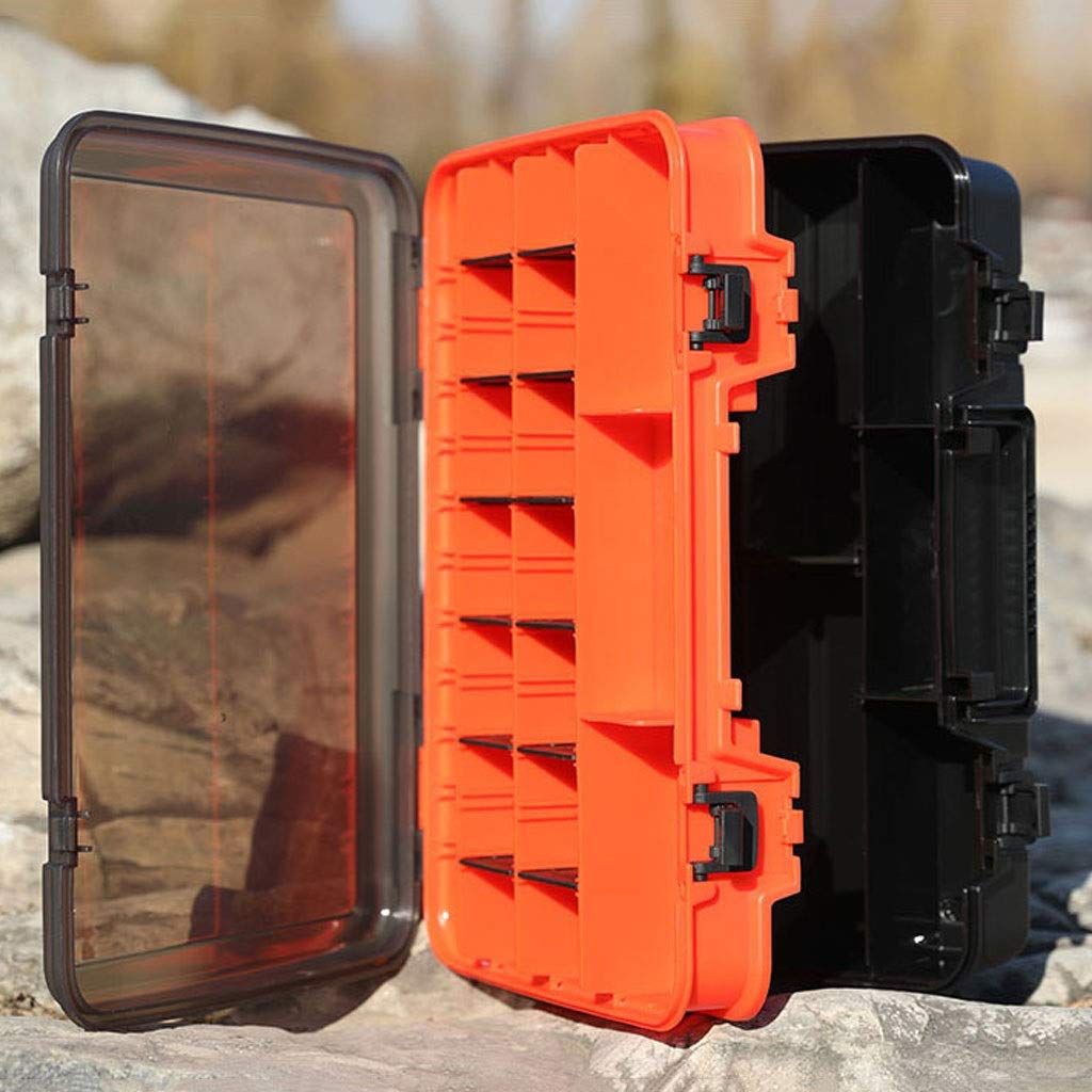 Contenitore per esche Scatola multifunzionale for ami da pesca Scatola portaoggetti Scatola porta attrezzi speciale Scatola for esche in plastica Scatola for esche finte a doppio strato Scatola for ac