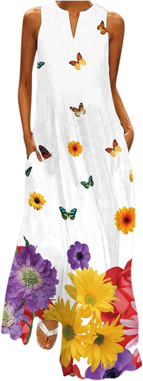 Amazon Co Jp マキシワンピース ボヘミアン風 レディース Hostingg 夏 肩出し 花柄 Vネック ロングワンピース 韓国風 リゾートシャツ ゆったり 体型カバー 着痩せ チュニック カジュアル 海辺 砂浜 撮影用 ドレス シューズ バッグ