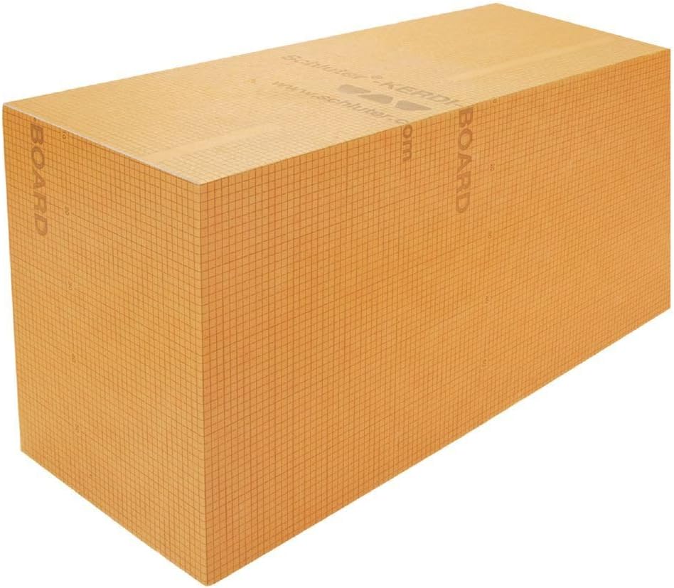 Schluter Kerdi Board Prefabricated Shower Bench with Waterproofing Corners - Ideal for New Constructions or Bathroom Renovations - 38" Length, 11-1/2" Width, Rectangular - KBSB290970RA