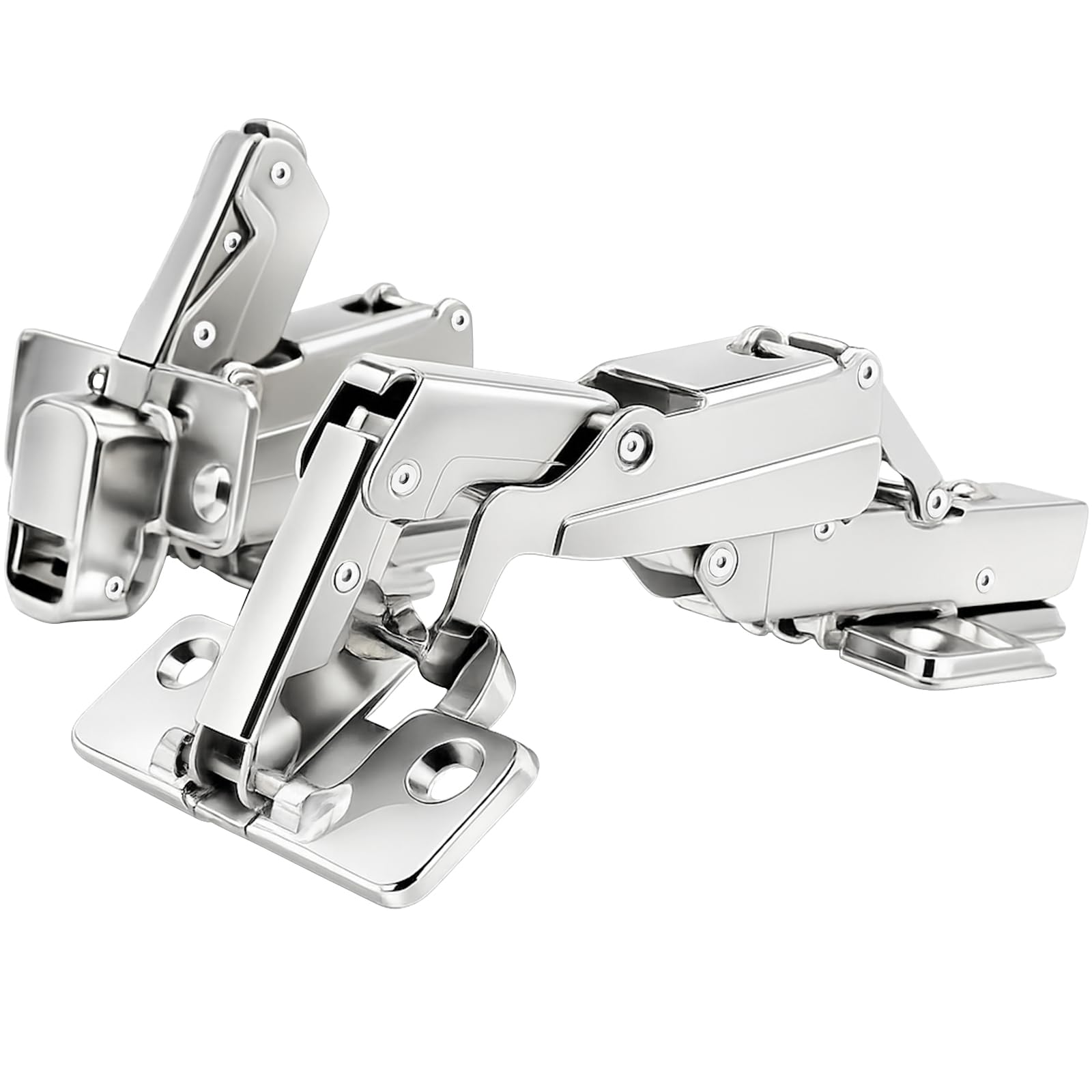 TamBee 175 Degree Cabinet Hinges - Concealed Soft Close Hinges for Kitchen Cupboards & Wardrobes (Full Overlay-1 Pair)