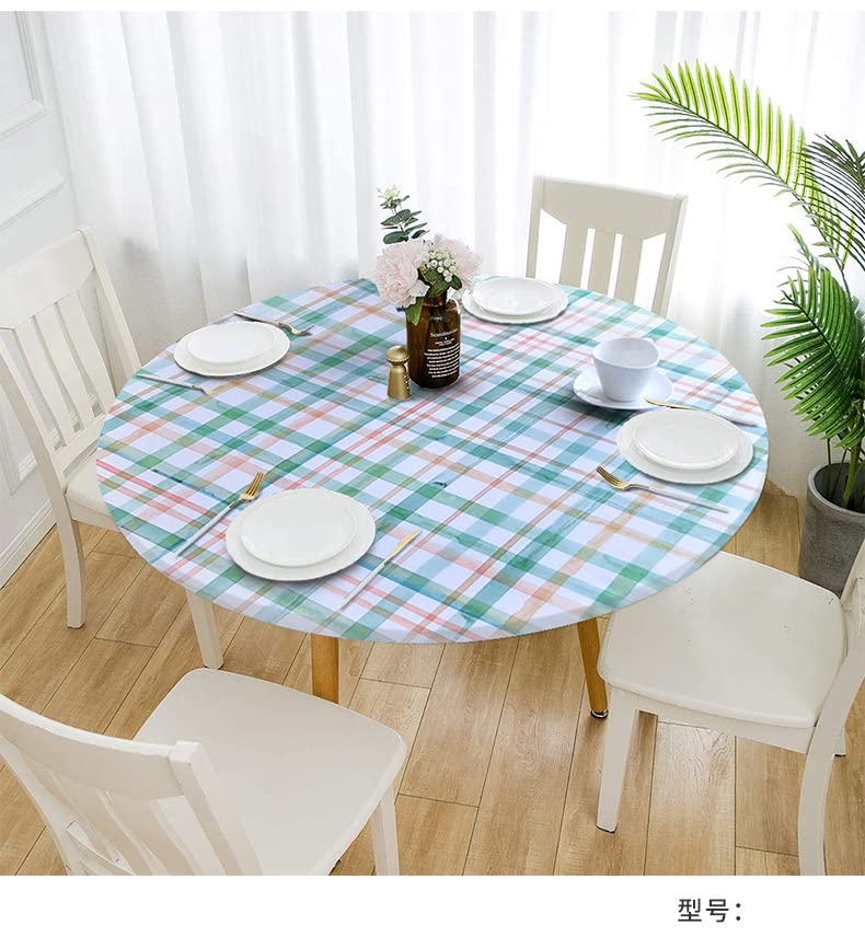 Nappe élastique sans lavage et imperméable pour table ronde de jardin