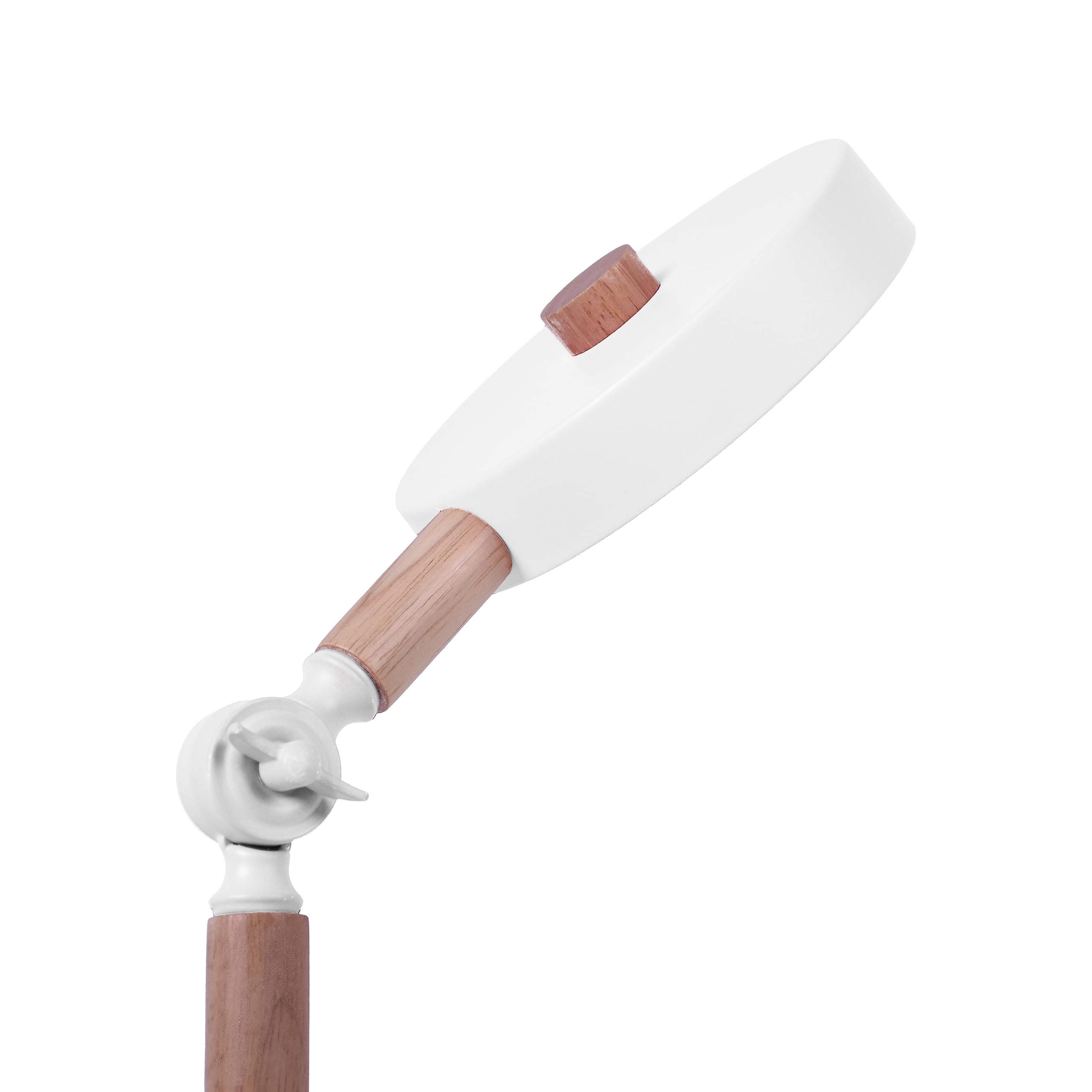 BEL AIR HOME - Lámpara Flexo de Escritorio LUPPA con Luz LED 12+12W, Madera y Metal, Diseño Moderno y Elegante para Oficinas y Escritorios de Casa, Altura de 48 cm (BLANCO)