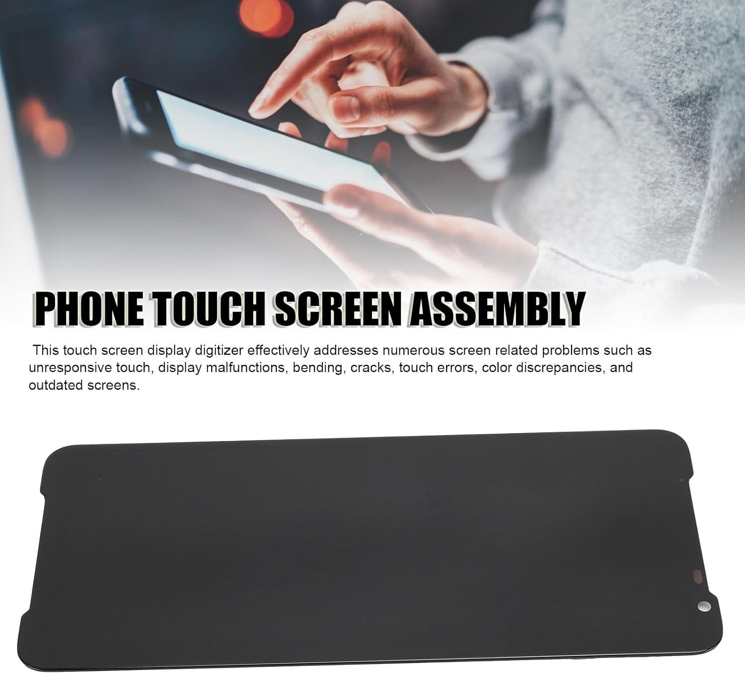 Sanpyl Screen for ROG Phone 3 Cell Phone, Touch Screen Display Digitizer Assembly with Repair Tools, Replacement for Cracked or Damaged Phone Display