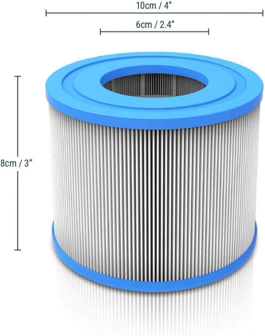 WAVE Replacement Hot Tub Filters | Compatible with Saluspa (bestway), Clever Spa & Relxtime | Cartridge/Non-Threaded (4 Pack)