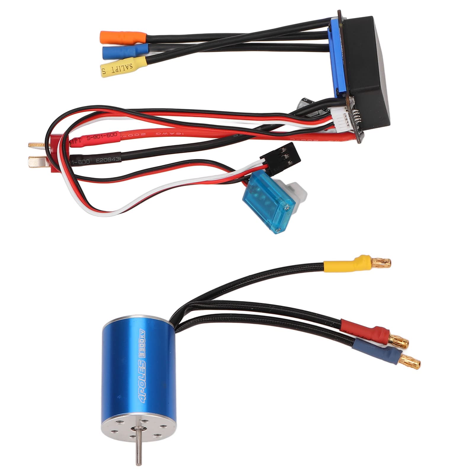 Yiziecce bezszczotkowy silnik 2435 3300 kV do kombinacji ESC 25 A do wysokiego skrętu do profesjonalnego silnika bezszczotkowego – zestaw ESC do samochodu 1/16 1/18 RC, trwały, gładki