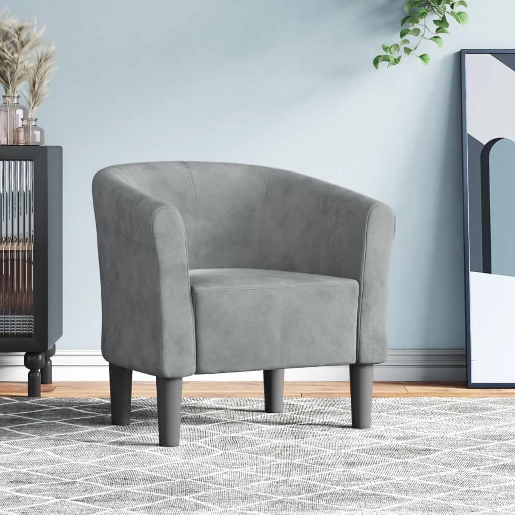 Clubsessel Dunkelgrau Samt, Relaxsessel, Fernsehsessel, Kinosessel, Gaming Couch - 356442