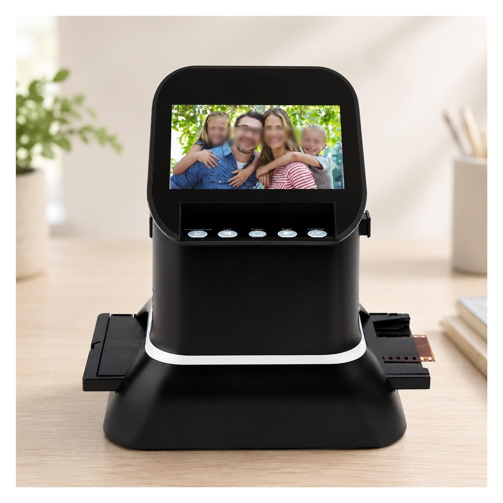 Scanner Digitale for Pellicole E Diapositive | Digitalizzatore di Diapositive Autonomo, Funziona tramite Cavo USB o Adattatore di Alimentaze