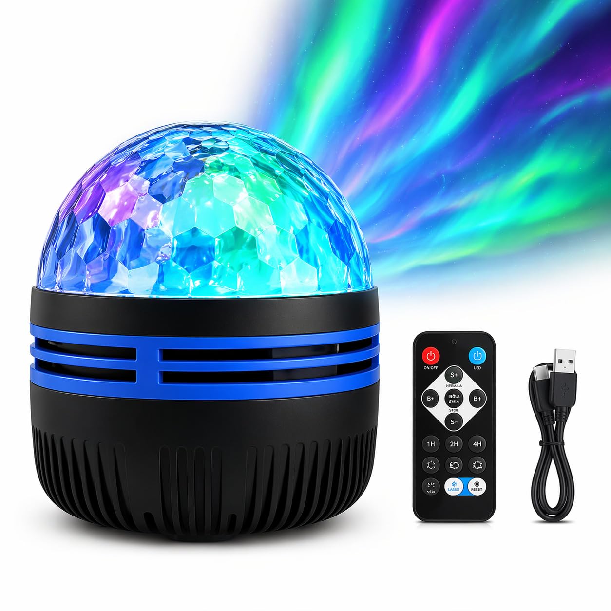 Festberg™ Aurora Nordlicht Lampe Projektor Polarlicht Sternenhimmel Nachtlicht