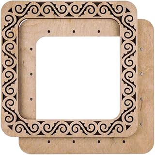 DOSTITCH Magnetic Embroidery Hoop 5.5" x 5.5" – Square Needlework Frame for Perforated Paper, Plastic Canvas MP-001 – Innovative Magnetic Hold System for Precise Tension – Light Wood Crafting Tool