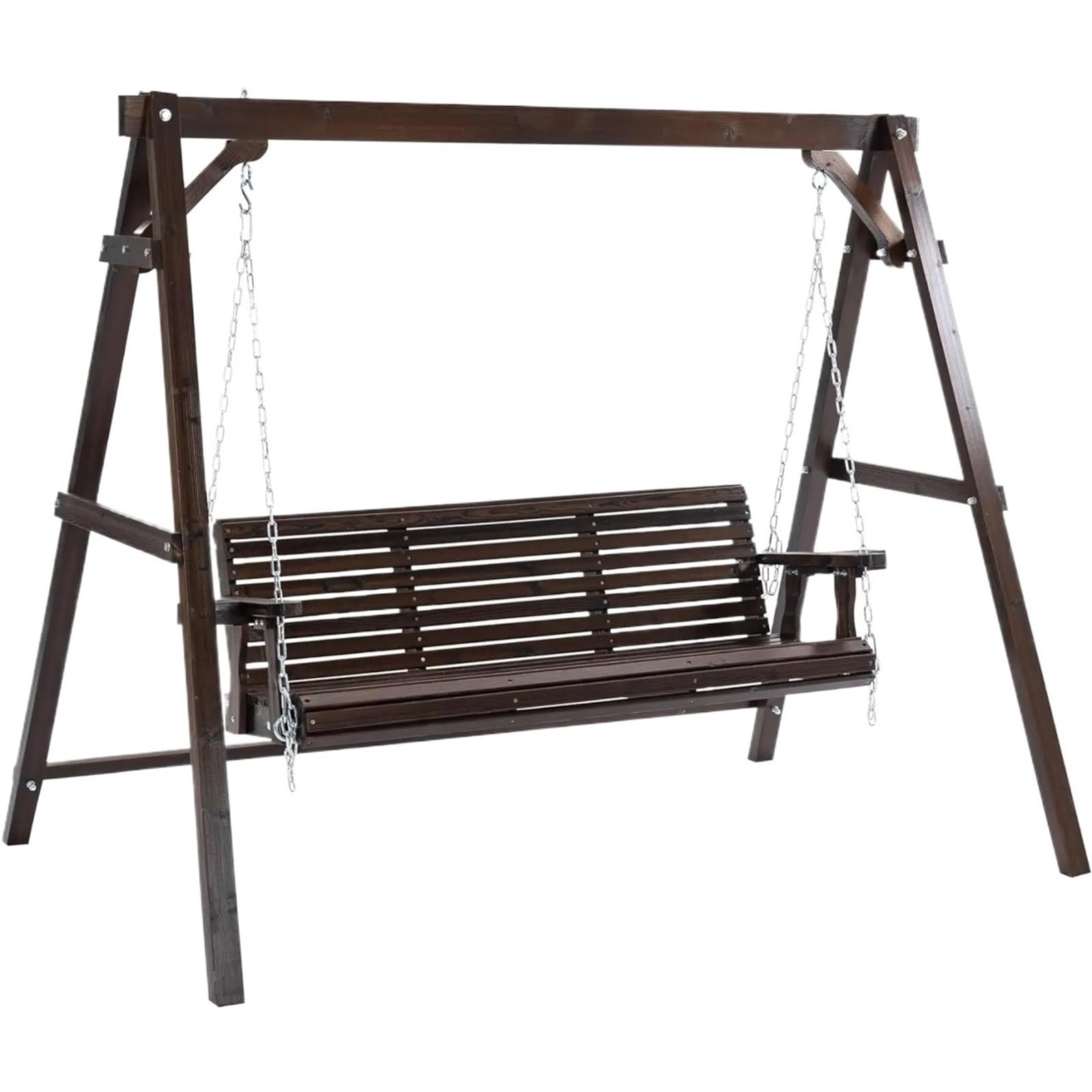 Wooden Swing Bench Garden Wooden Porch Swing Courtyard Sets