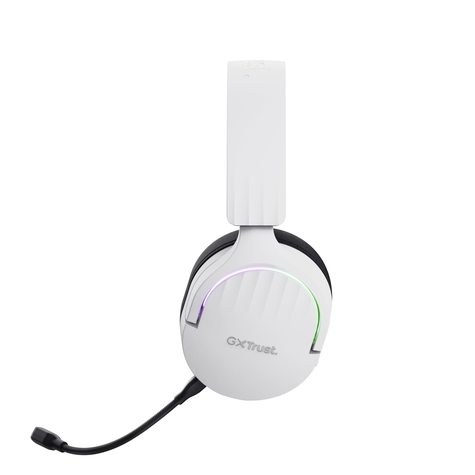 GXTrust 491W Fayzo Cuffie Gaming Wireless Bluetooth + 2.4 GHz, Audio Surround 7.1, Batteria da 22 Ore, 35% Plastica Riciclata, RGB Cuffie Bluetooth Over Ear PC PS5 PS4 Switch - Bianco