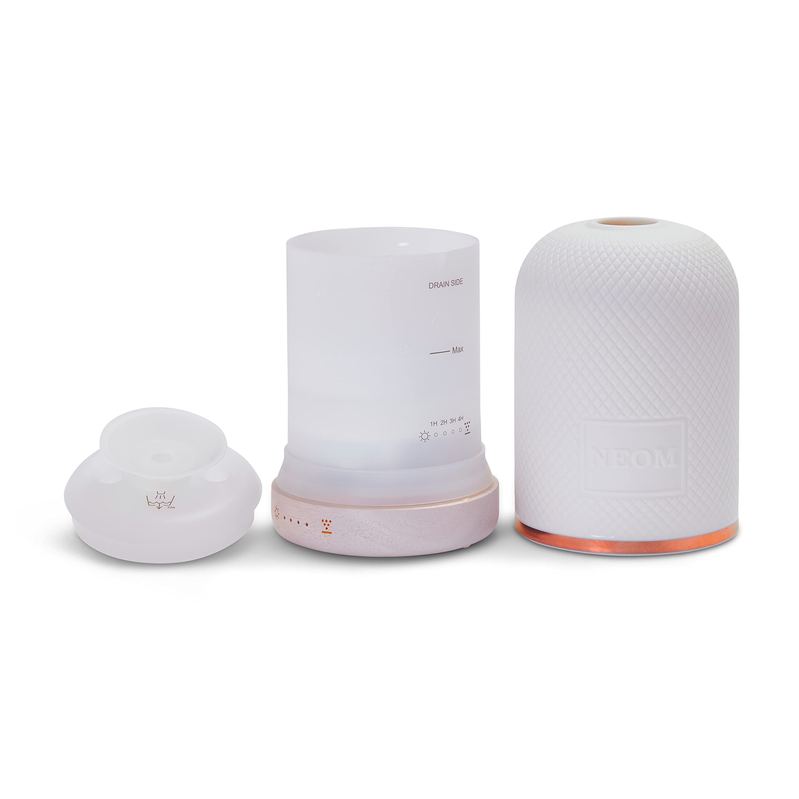 NEOM – Wellbeing Pod | Diffuseur d'huiles essentielles à ultrasons de qualité supérieure | Couvercle en céramique, lumière LED et minuterie | Diffuseur d'aromathérapie | Parfum d'intérieur