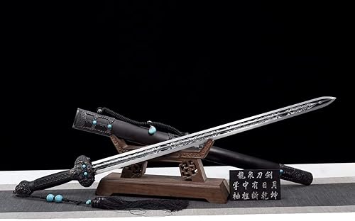 Miniatura 7 de Espada china, Yongle jian espadas reales, Tai chi (cuchillas de acero forjadas de alto carbono, accesorios de aleación)