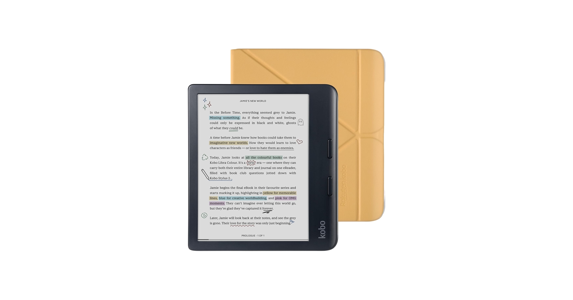 Amazon.com: Kobo Libra Colour Black eReader with Case Bundle