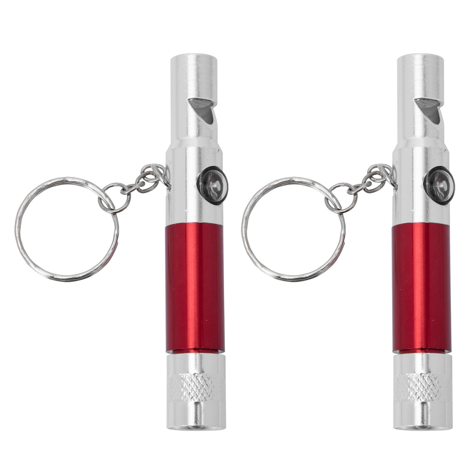 VANZACKEmergency Whistles with Compass Safety Whistle Survival Compass Whistles with Flashlight LED Lights for Outdoor Camping Hiking Boating Emergency Situations 2Pcs