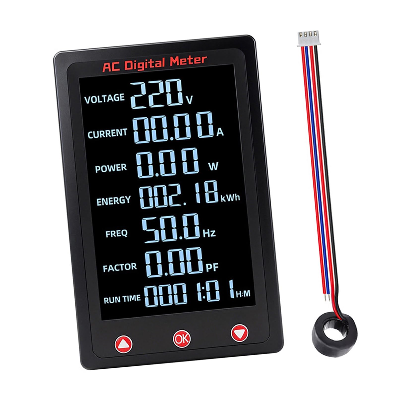 Kfwfuaee With Closed Transfor Accuracy Digital Power Meter With Lcd Display And Backlight For Current Industrial Potential Current Meter