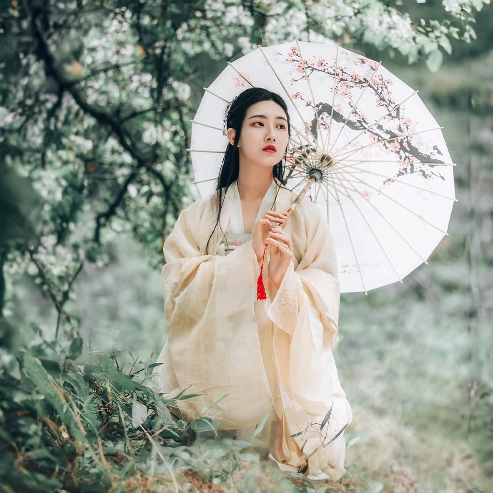 Parapluie décoratif chinois japonais en papier huilé pour décoration de mariage, fête de mariage, 83 cm