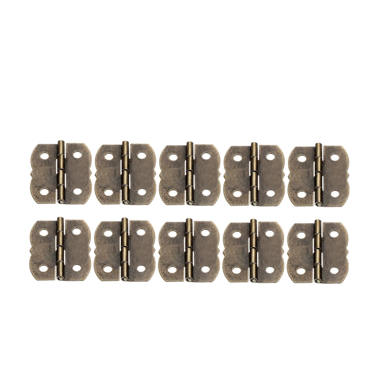 Charnière papillon pour réparer une boîte en bois cassée, lot de 10 ferrures avec vis