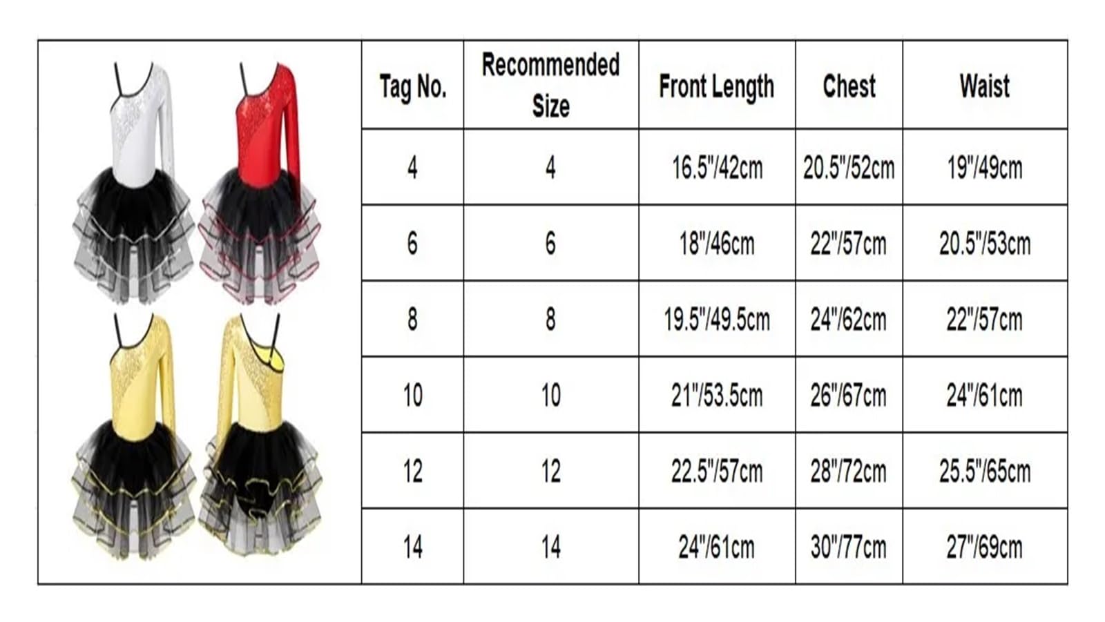 Maillot patinaje artistico Vestido de leotardo gimnástico con lentejuelas for niñas, traje de baile for niños, vestido de patinaje sobre hielo de manga larga de malla, Ropa de baile for actuaciones(Go