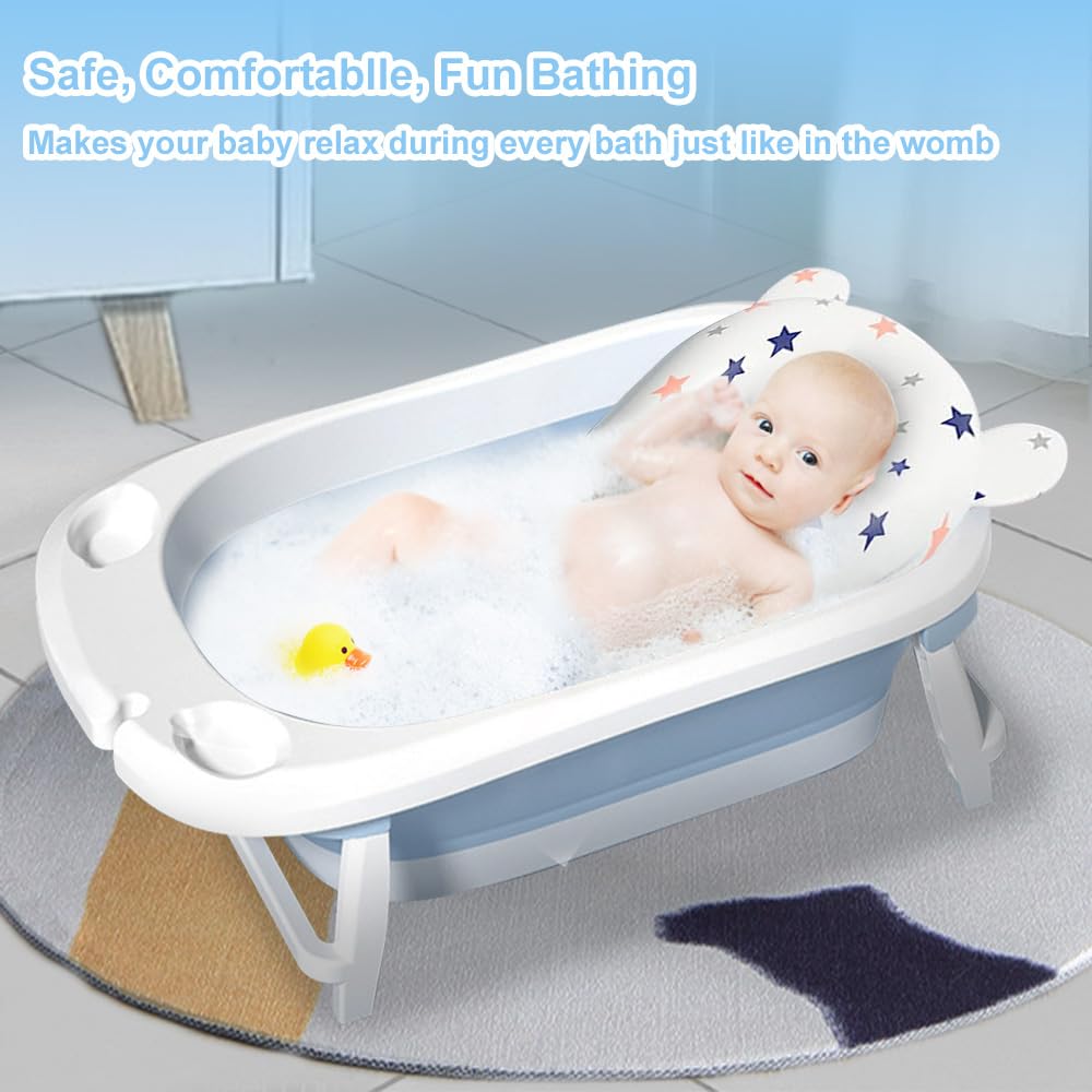 Cuscino Bagnetto Neonato, Cuscino Per Bagnetto, Vasca Per Neonato, Tappetino Per Il Bagnetto, Materassino Galleggiante Neonato Bagnetto Regolabile Per Neonati 0-12 Mesi Seggiolino Per Bagnetto