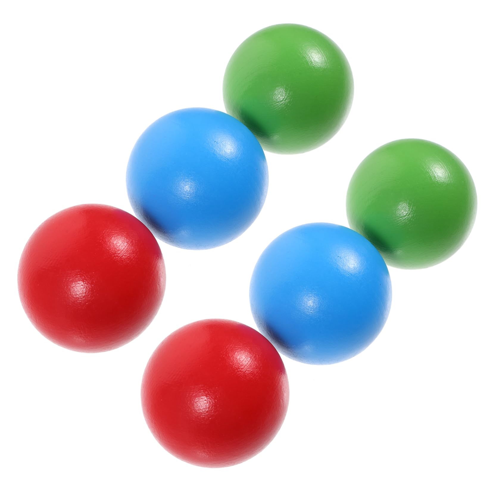 ibasenice Outdoor Bocce Balls for Boys and Girls 6pcs Wooden Rolling Toy Recreational Sports Wood Material Develop Social Skills