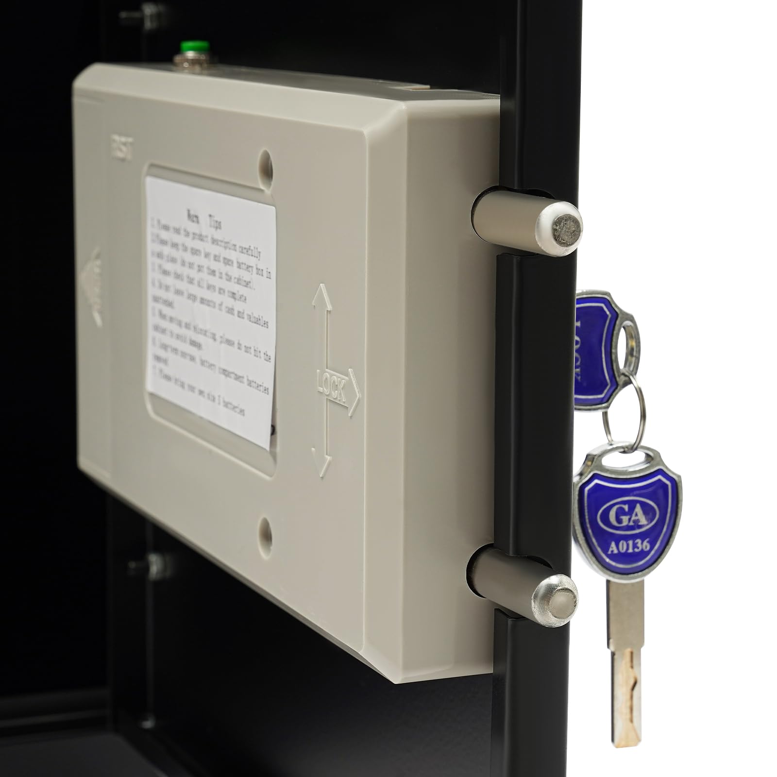 Cassaforte con fessura a 90°, cassaforte elettronica di sicurezza MöBeltresor, cassaforte con serratura a combinazione, 4 chiavi