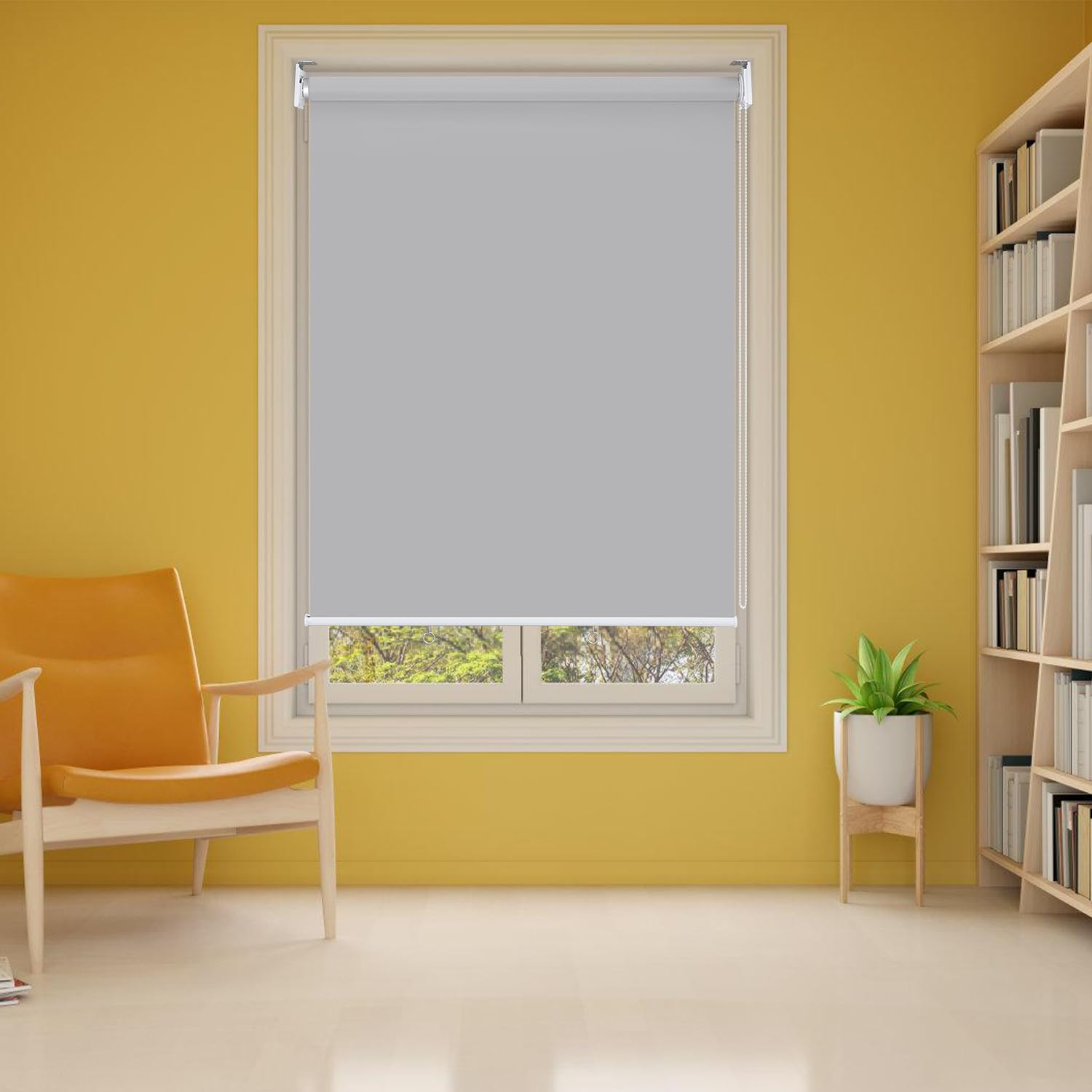 Tenda a rullo verticale, 140 x 240 cm, oscurante, tenda da balcone, tenda da sole verticale, ombreggiante e frangivista, per interni ed esterni, grigio