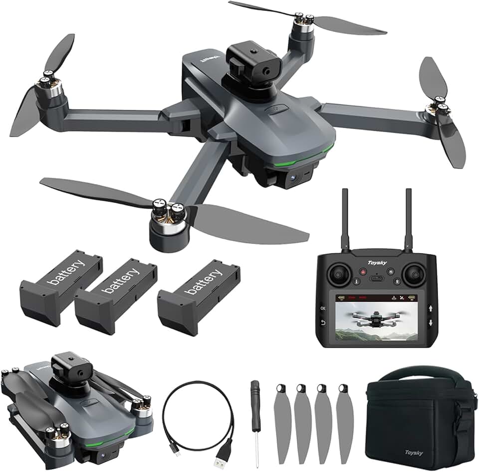 GPS Drone with Camera 4K for Adults, RC Quadcopter with 3 Ba