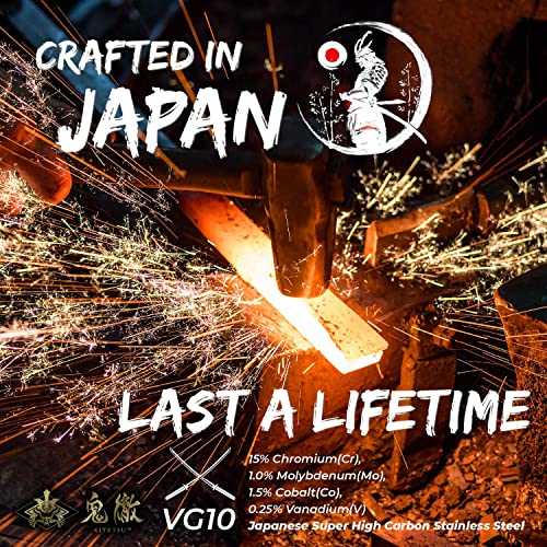 Kitetsu, Crafted In Seki City, Japan, Hammered Damascus 67 Layers, Vg10 Japanese Superior Stainless Blade Steel Material, Japanese Chef Knife Gyutou 8" (210Mm) #TOP3