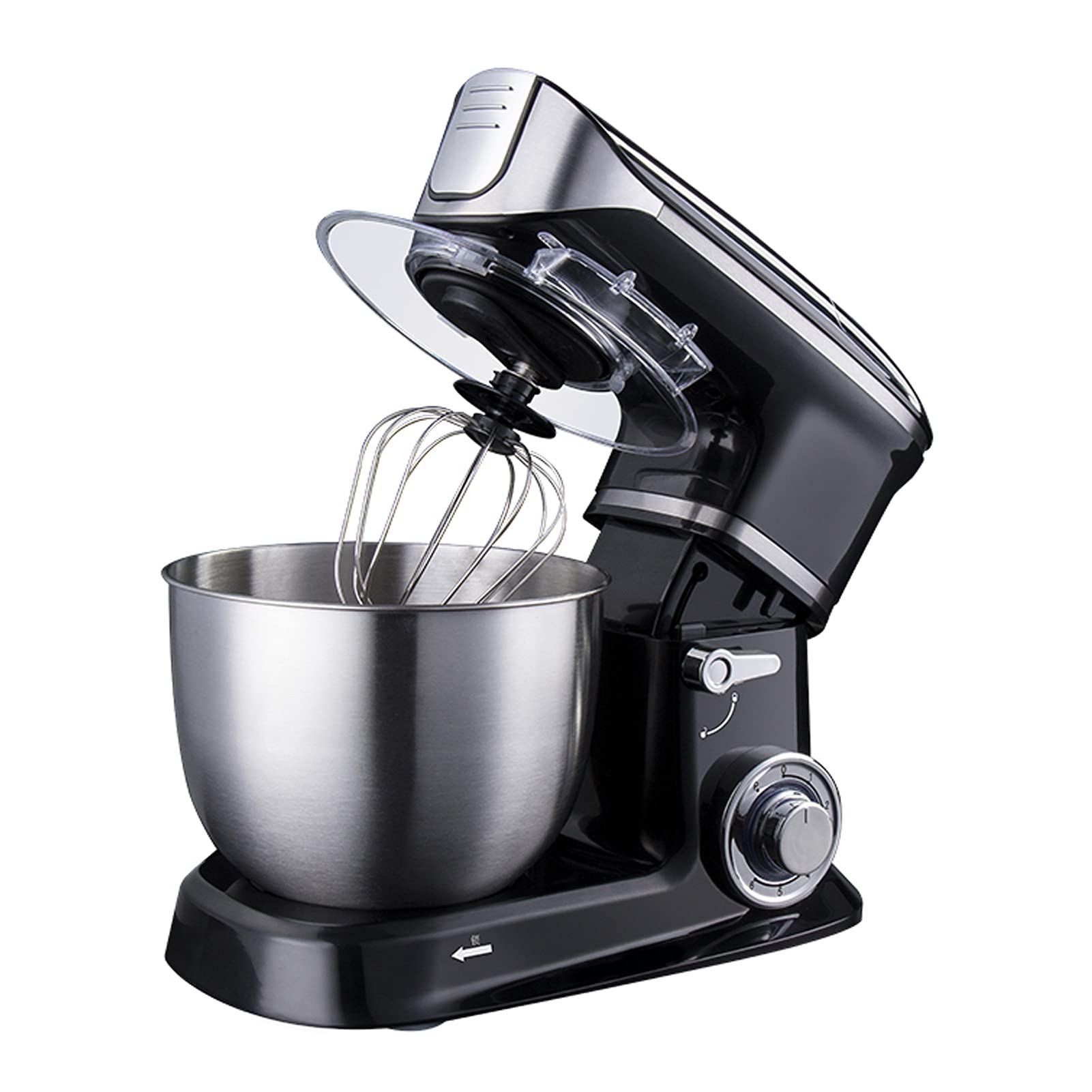 BLUNOA Robot da Cucina Professionale Frullatore Elettrico Multifunzione 5L di Grande capacità con Molti Accessori Facile da Usare E Pulire (Color : Black)