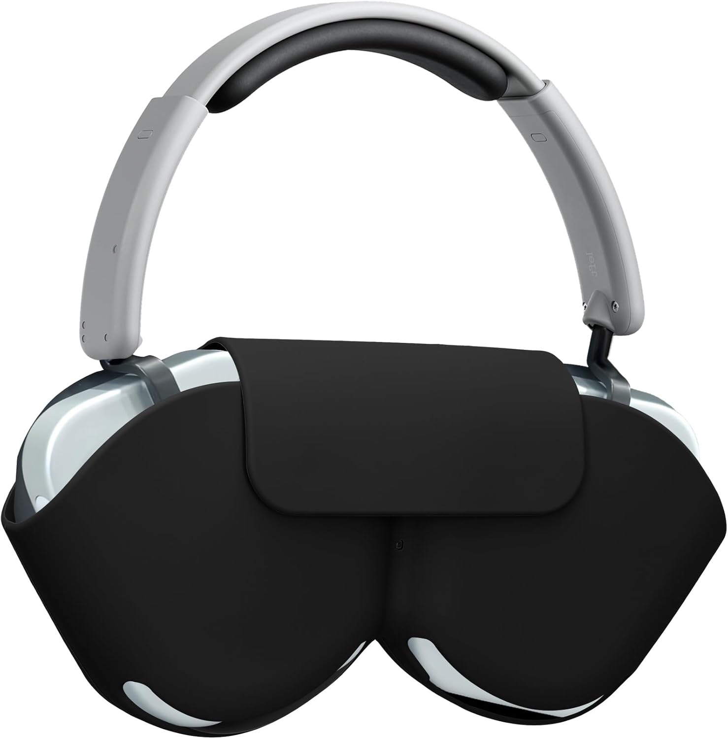 kwmobile Silicone Cover Compatible with Nothing Headphone (1) Case Holder for Over-Ear Headphones - Black - Image 8