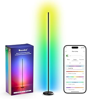 Nanoleaf Matter Smart Floor Lamp Living Room, Standing Lamp with Bright & Dense RGB IC LEDs, 1700lm Music Sync, Dynamic Scenes, Bedroom Corner Mood Light App & Voice Control (Works with Alexa Apple)