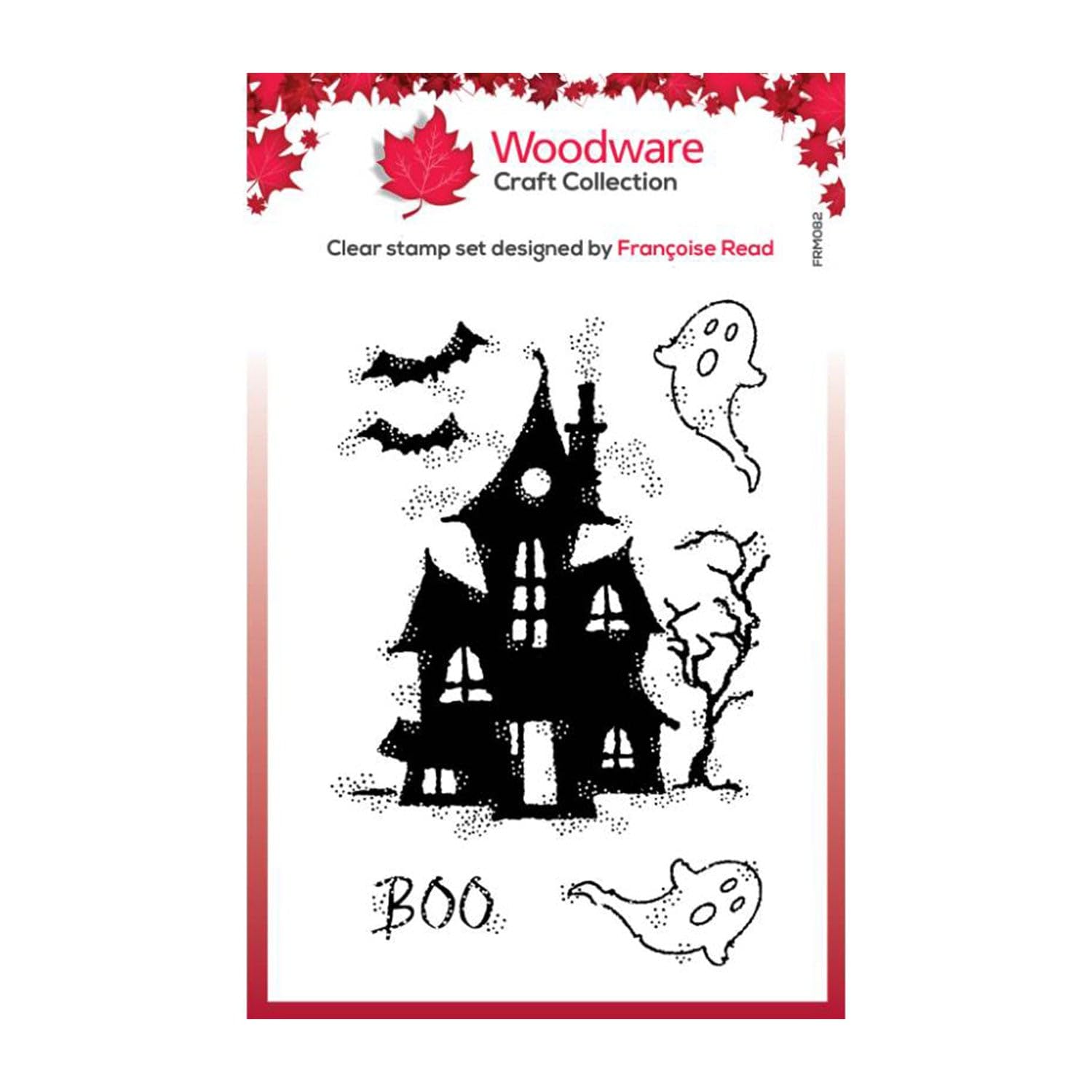 Woodware Clear Singles Haunted 3 in x 4 in Stamp Set, Photopolymer, 3 x 4 inch