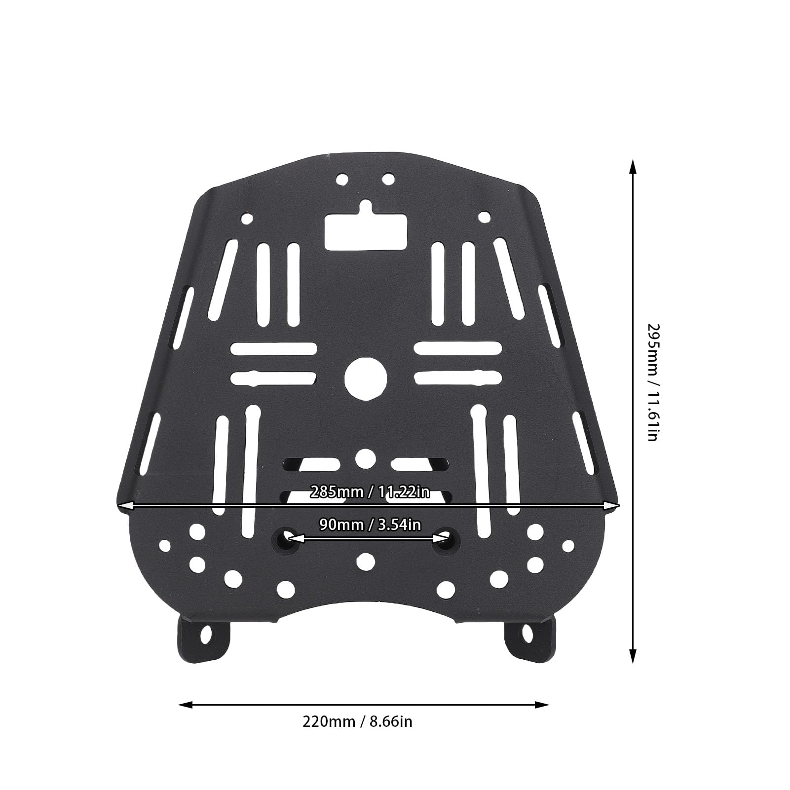 Caja de Placa Base Inferior Acero de Carbono Reemplazo de Placa de Montaje de Estuche Trasero Removible de Acero Trasero para Zontes 368g 501g