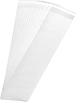 Vista 1 de 100 piezas de bolsas de celofán transparentes de 3" x 11" de largo con autosellado, bolsas de polietileno resellables de 2.8 mils para panadería