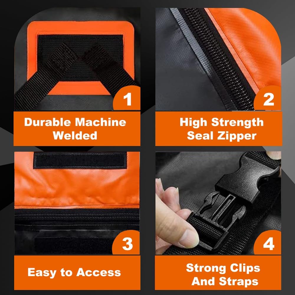 Bolsa de Techo Coche, para Fiat Panda Cross 2014-2024 Cofre Universal Plegable e Impermeable, para Coches con/sin Portaequipajes, Transporte Equipaje
