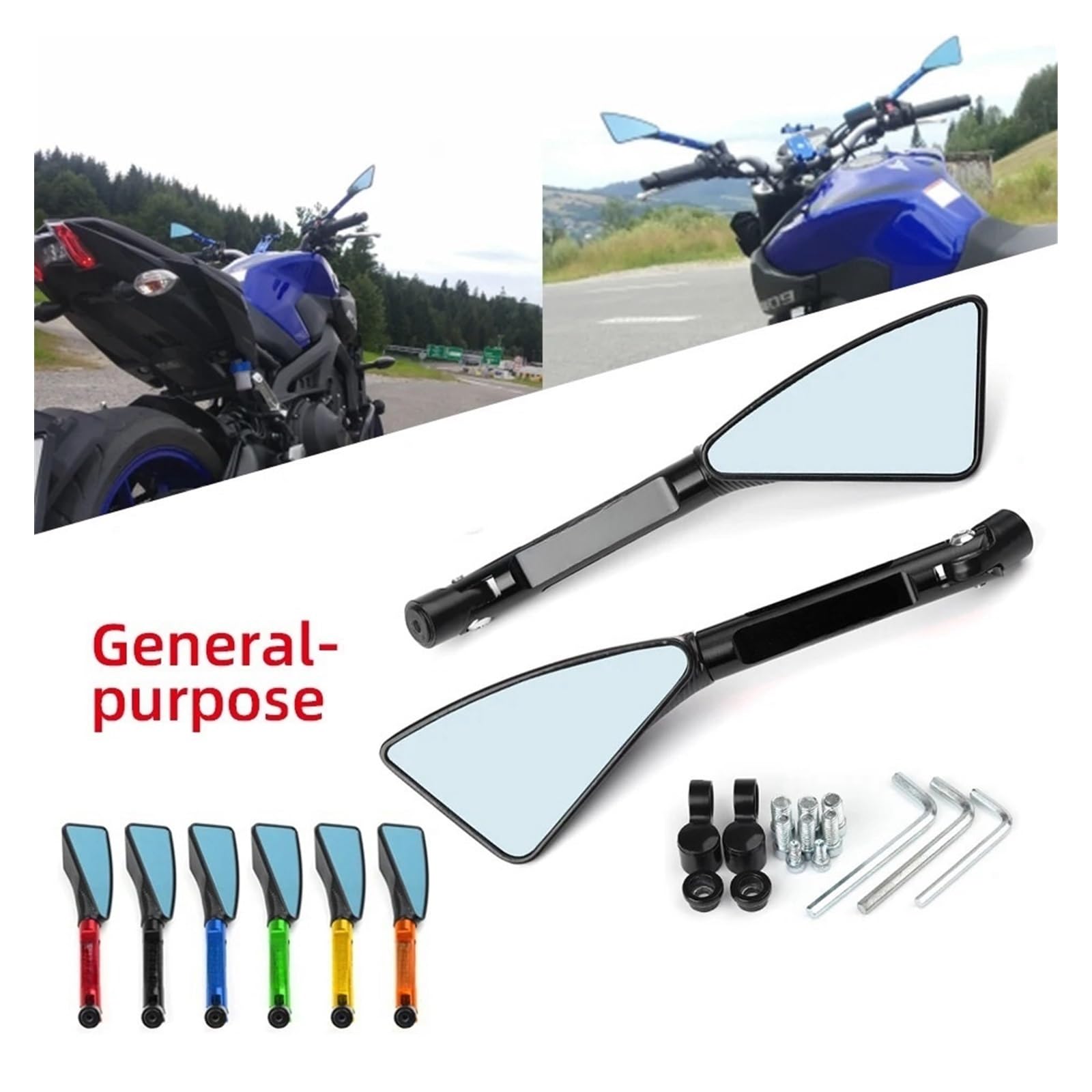 Rétroviseurs Latéraux De Rétroviseur De Moto pour Be&Nelli RKS125 TNT15 TNT150 TNT125 TNT135 TNT300 TNT600 Guidon Miroirs Arrière