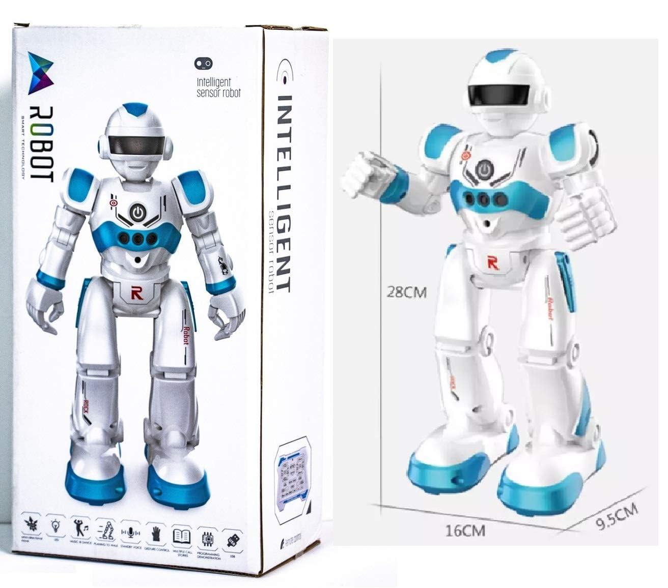 Magicwand Walking Dancing Robot with Music & 3D Lights & 360 Rotation (Gesture Robot) 3