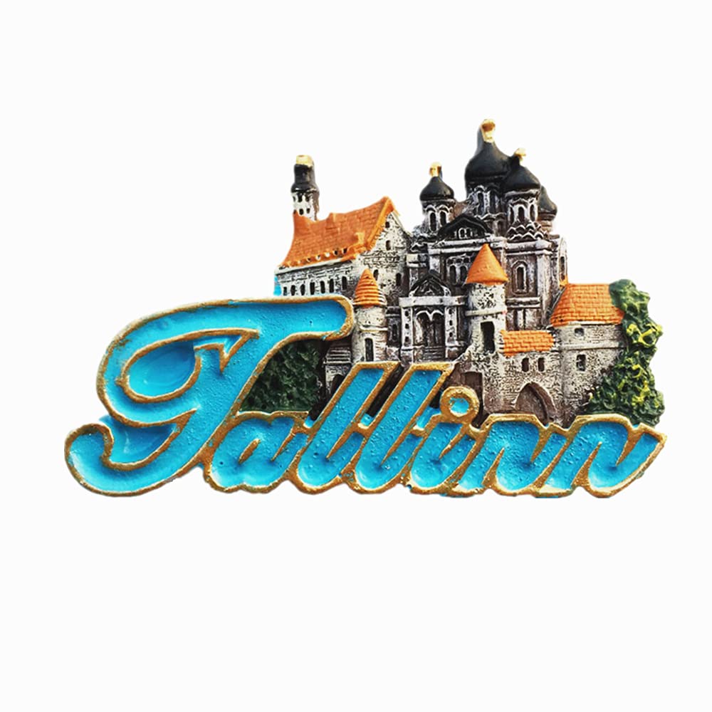 3D Tallinn Estonia Fridge Magnet Travel Souvenir Gift Magnetic Sticker Craft Collection
