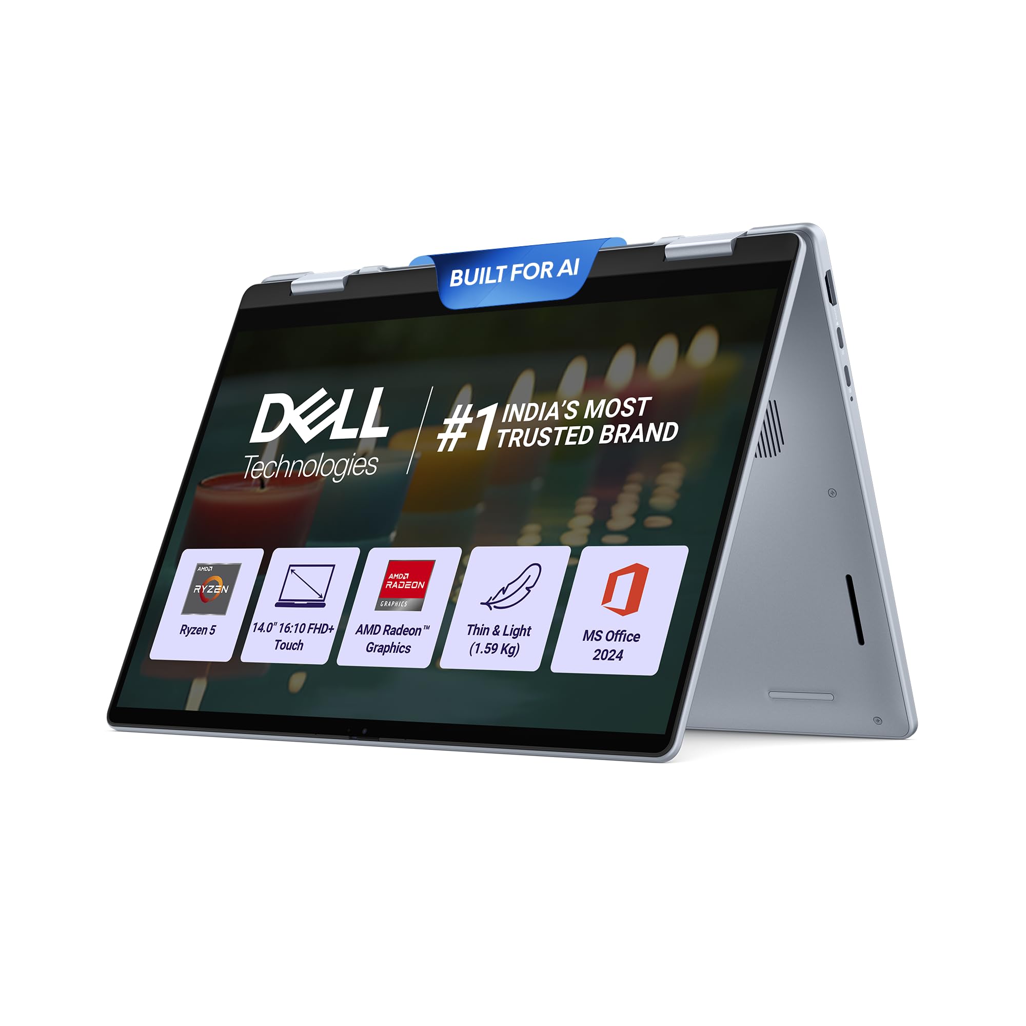 Dell 14 Plus 2-in-1, AMD Ryzen AI R3 Processor, 4 GB, 128GB SSD