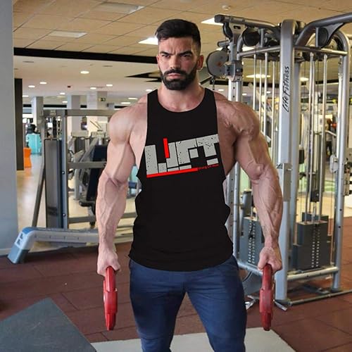 Miniatura 4 de GZXISI Camiseta sin mangas para gimnasio, culturismo, para entrenamiento, corte muscular, chaleco sin mangas