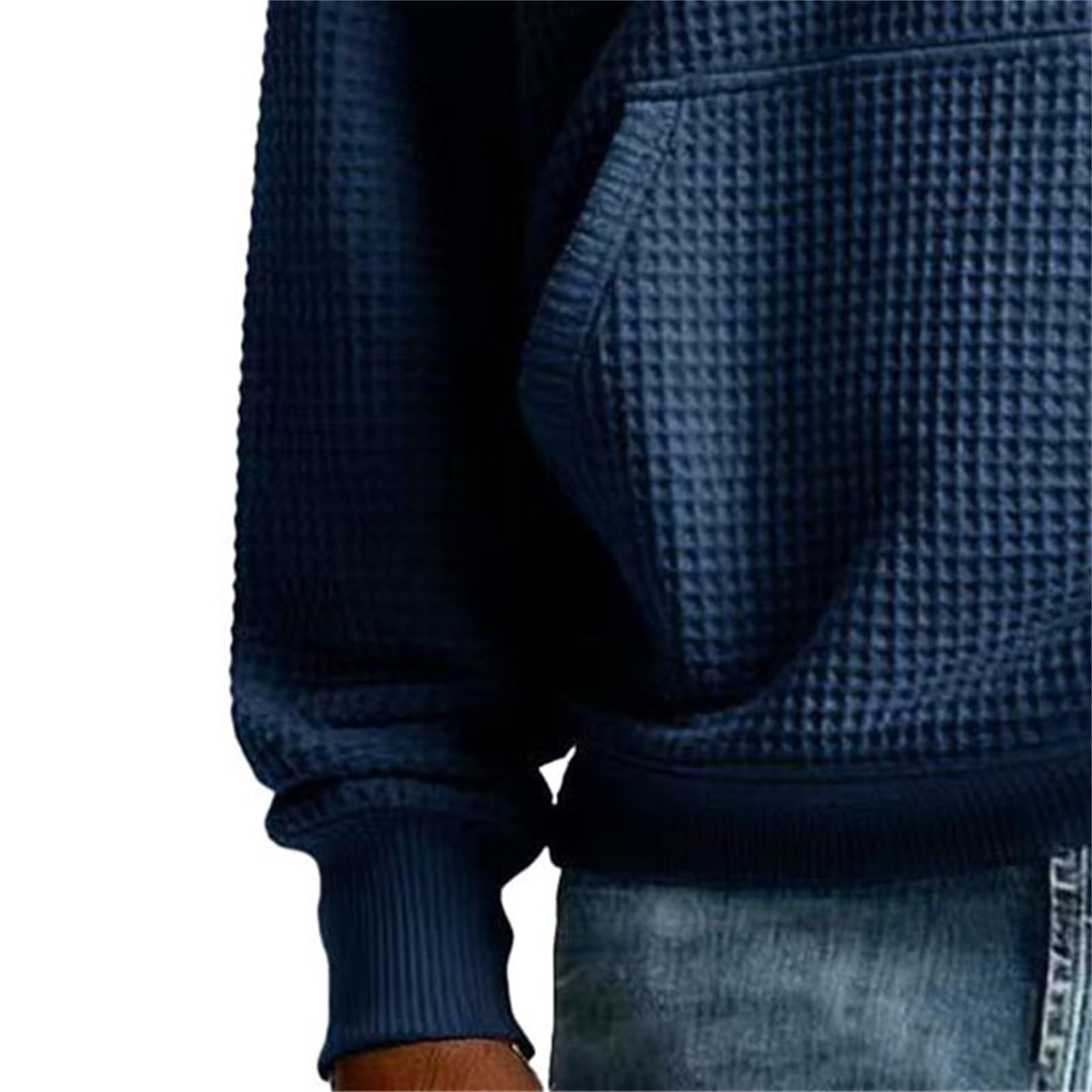 Sudaderas de Hombre Sudadera Informal de Manga Larga para Hombre, Estilo otoño/Invierno, con Cremallera 4/1 y sin Capucha. Sudadera Navidad Familia