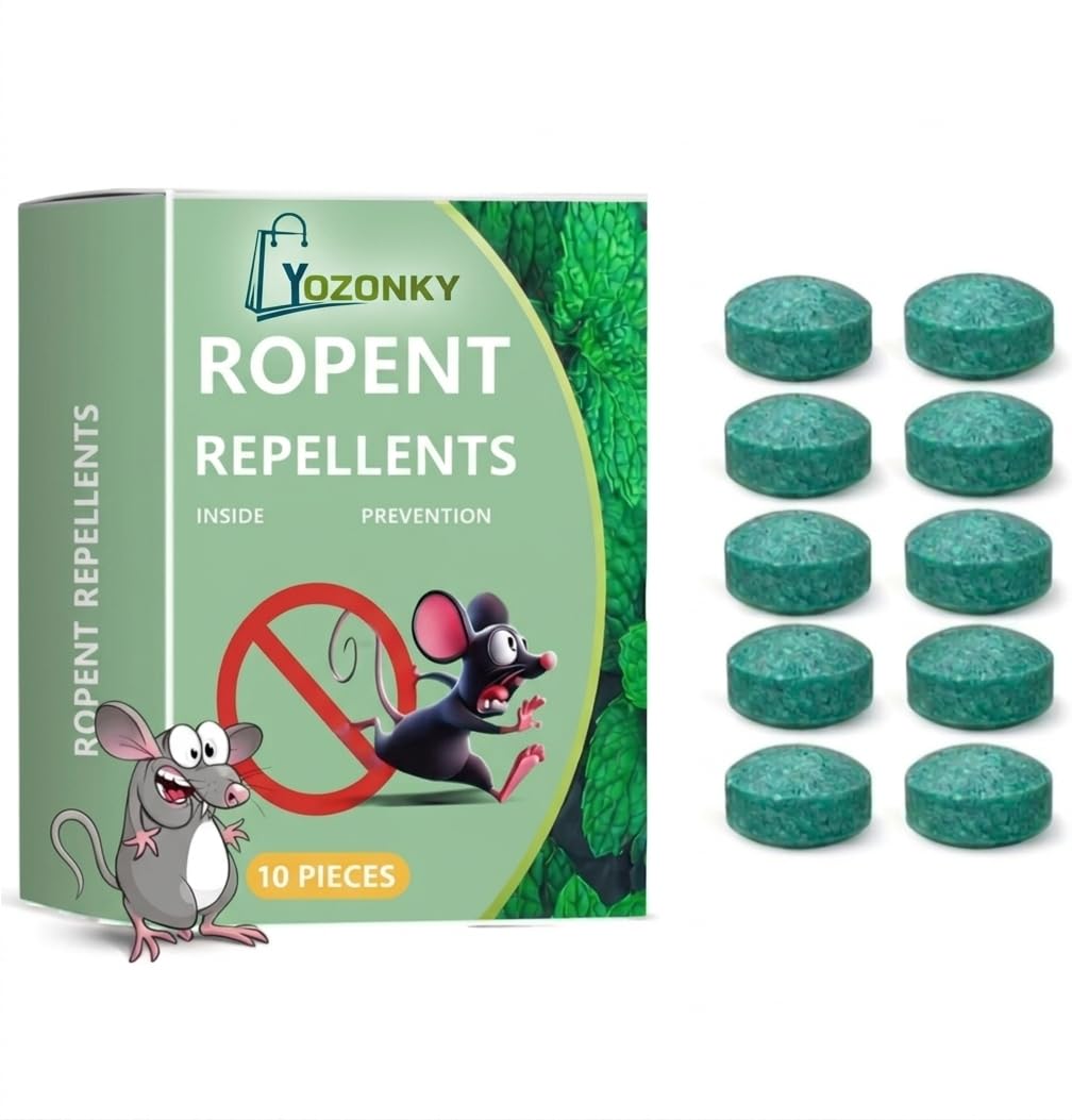 Rat Repellent Car Home (10 Tablet) Repel Mice and Rats Protect Wires in Car, No Kill Only Repels Home Indoor Outdoor, Garden Patio Garage Rat Controller Pills to Keep (Pack Of 10 Pcs)-image-5
